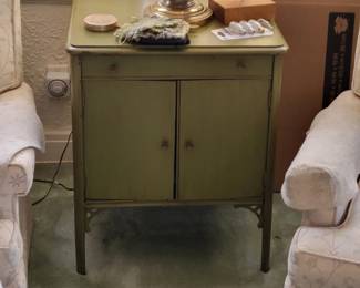Vintage Record Player Storage Cabinet