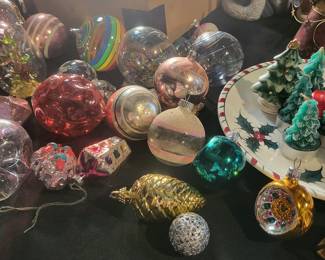 vintage Christmas ornaments, 