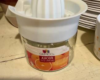 a vintage Gemco manual citrus juicer. 