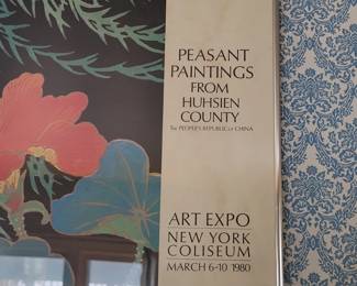 PEASANT PAINTINGS FROM HUHSIEN COUNTY THE PEOPLE REPUBLIC OF CHINA EXPO POSTER DATED 1980 