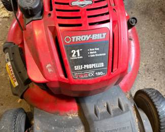 Troy-Bilt 21" self-propelled lawn mower equipped with a 190cc Briggs & Stratton engine. 