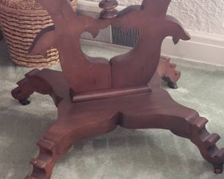 Large Carved Parlor Table / Center Table
