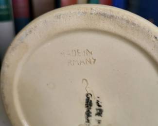 MARKED German Beer Stein Cobalt Blue with Pewter Lid