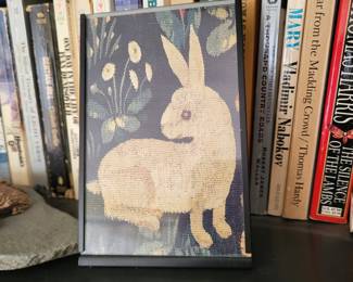 Allan Waller Ltd. Point de l'Halluin Tapestry Lady and the Unicorn Panel Rabbit