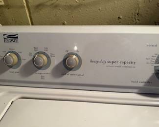Estate heavy duty super capacity washing machine 10 cycles 5 speeds