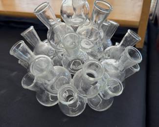 Glass Beaker Plant Propagation Station Test Tube Vase Rooter 2 Piece Set-8" tall