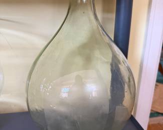 Vintage Clear Glass Ambrosio Large Carboy Demijohn Wine Bottle Vase