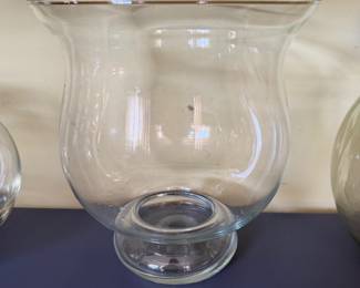 Clear Glass Hurricane Candle Holder,