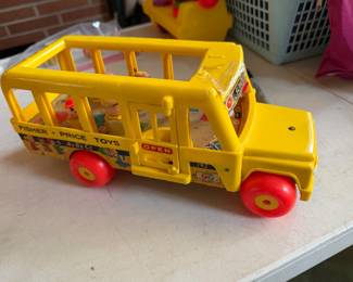 vintage Fisher-Price Little People school bus