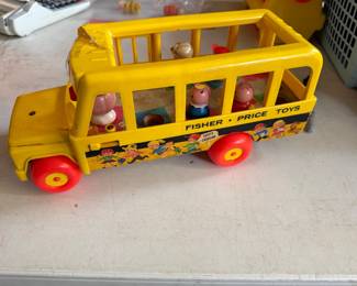 vintage Fisher-Price Little People school bus