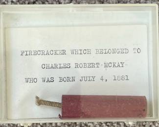 Antique Firecracker  owned by Charles Robert McKay
