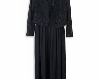 Jessica Howard Black Dress and Jacket Set