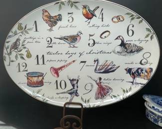 Better Homes & Gardens 12 Days of Christmas Porcelain Platter