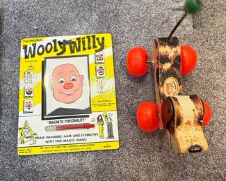 Vtg The Original Wooly Willy Magnetic Toy & Fischer Price Snoopy