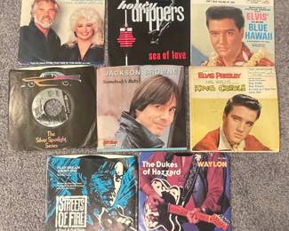 Collection of 7-inch Vinyl Records including Soundtrack Singles