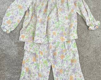Vintage Floral Pajama Set