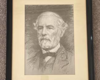 Portrait Drawing signed David Silvette, 1958