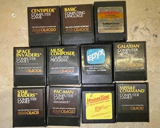 Atari 400/800 Computer Game Cartridges Vtg