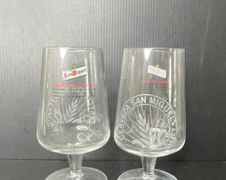 San Miguel Cerveza Beer Glasses 