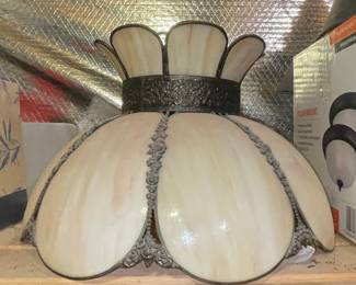 Vintage Slag Glass Lampshade