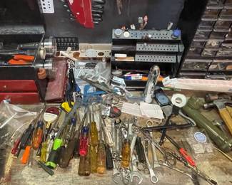 Assorted Hand Tools and Black & Decker Metal Cut-Off Saw