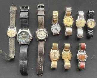 Vintage and Modern watches: Timex, Waltham, Wittnauer, Stauer
