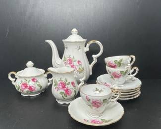 Halsey & Fifth "Moss Rose" Pattern Tea Set