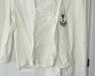 US Navy Dress White Cracker Jack Uniform Vtg 40’s