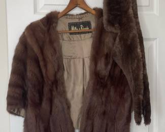 Miller & Rhoads Mink Stole Vtg