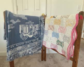 Vintage Quilt and Monument Blanket