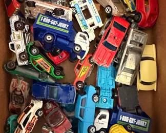 Assorted Die-Cast Toy Cars and Trucks