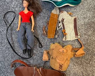 Vintage Barbie Doll with Equestrian Accessories 