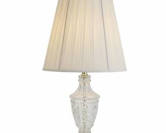 Crystal Table Lamp with Pleated Shade
