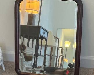 Vtg Wood Framed Wall Mirror