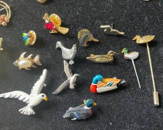 Duck & Birds brooches and pins