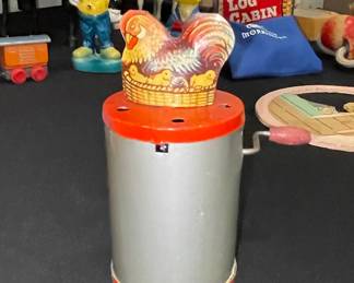 Vintage Rooster and Chicks Music Box
