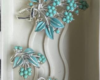 Vintage Coro Brooch and Earring Set