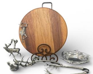 Arthur Court Stag Antler Dish with Vagabond House Cutting Board