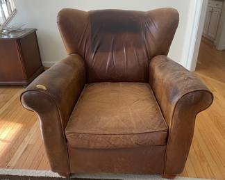 Brown Leather Club Chair