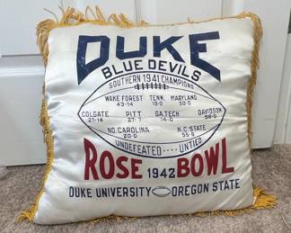 Duke Blue Devils 1941 Southern Champions Rose Bowl 1942 Pillow
