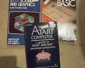 Vintage Atari Computer Books: Your Atari Computer, Atari Sound and Graphics, and BASIC Atari 400