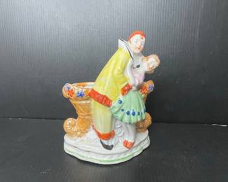 Vintage "Couple Embracing" Figurine Planter, Made in Japan