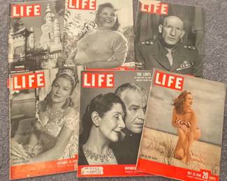 Large Life Magazine Collection Vintage 1940’s