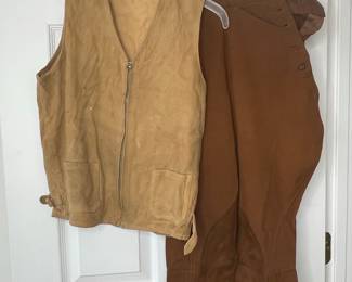 Vintage Suede Vest and Jodhpurs/Breeches