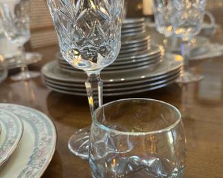 NOS Lenox "Charleston" crystal wine glasses, set of 10.