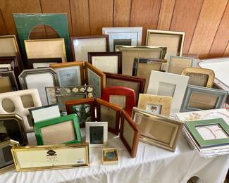 Table full of frames.