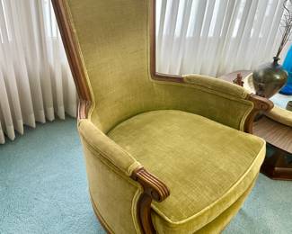 Vintage velvet Henredon chair.