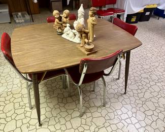 Retro dining furniture.