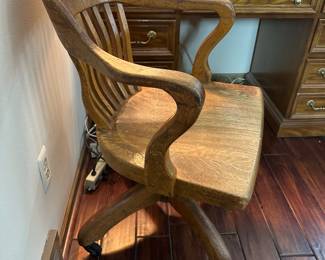 Vintage oak office chair.