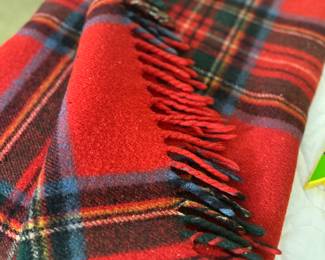 Beautiful wool plaid blanket.